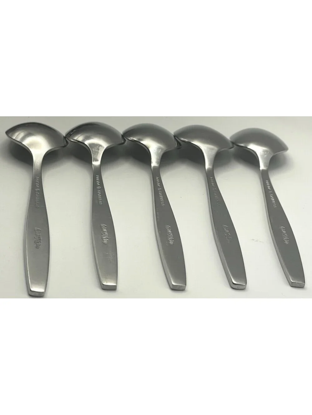 5- ONEIDA HEIRLOOM Cube Mark WILL O' WISP Stainless Teaspoon Lot ~6 1/8